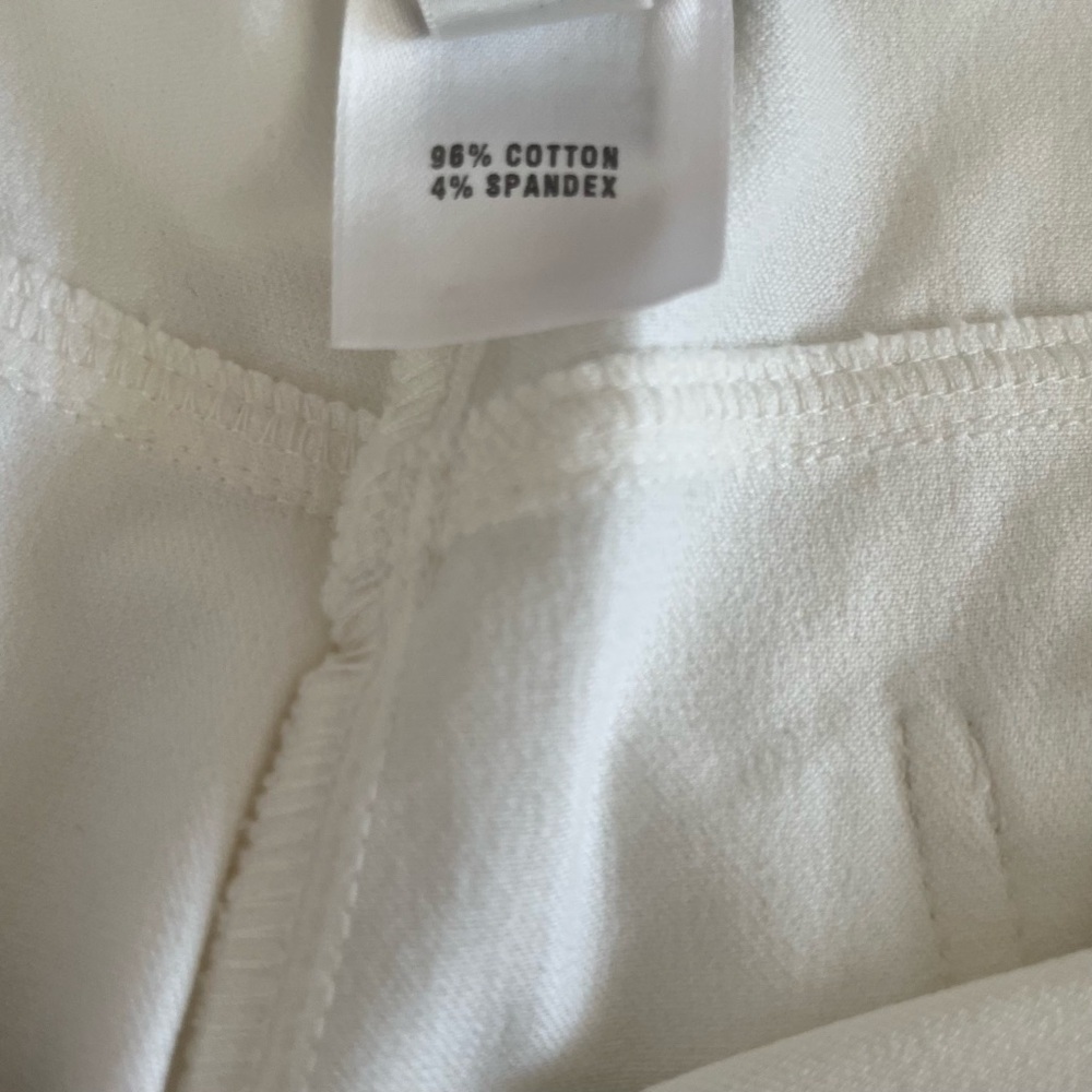St. John Sport White Straight Leg Pants Stretch Trousers Sz 8 Workwear Coastal - Picture 9 of 13